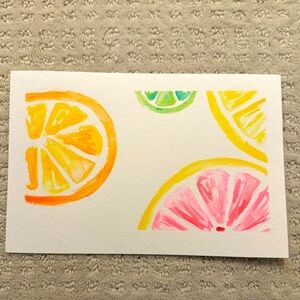 6 x 9 "Citrus Symphony" Original Watercolor Painting